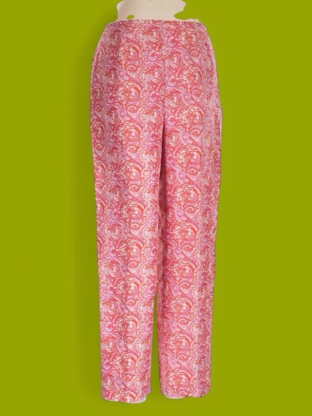 Evan Picone Pink and Red Paisley Pants